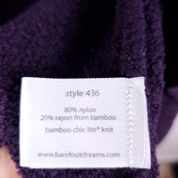 Barefoot Dreams Bamboo Chic Lite Open Cardigan Sweater in Purple - Picture 4 of 7
